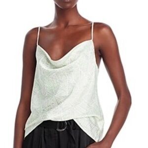 Wayf women’s mint print Axel Cowl Neck Camisole NWT size XL